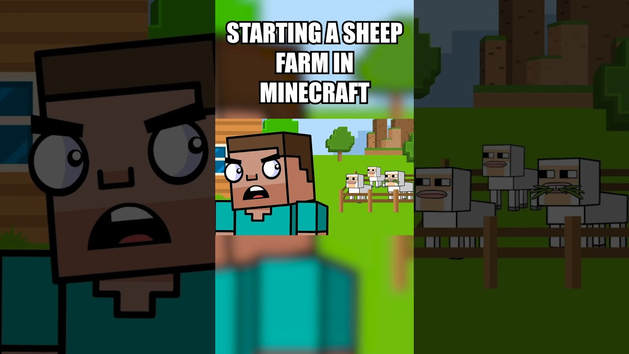 starting a sheep farm in minecraft! #shorts #minecraft