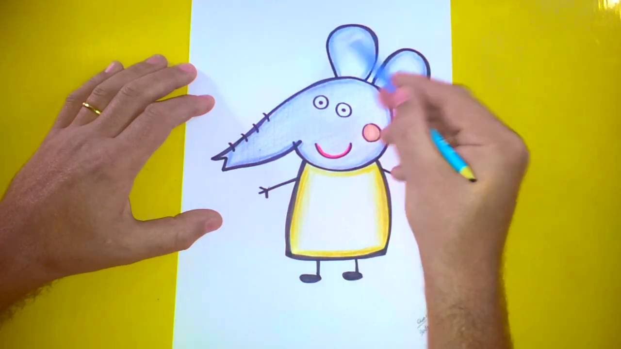 Como desenhar Emily Elefante   Emily Elephant da Peppa Pig - #164