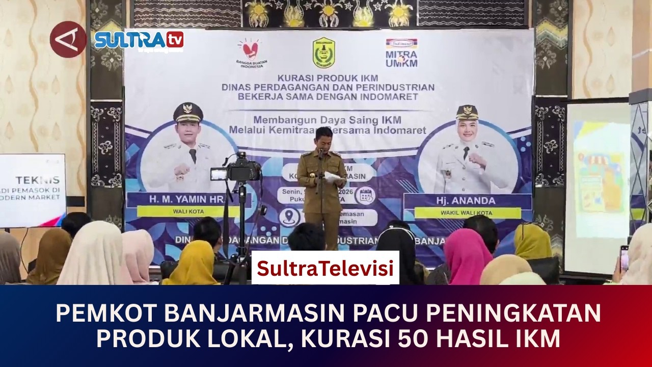 🟠LIVE MENYAPA NUSANTARA : PEMKOT BANJARMASIN PACU PENINGKATAN PRODUK LOKAL, KURASI 50 HASIL IKM.