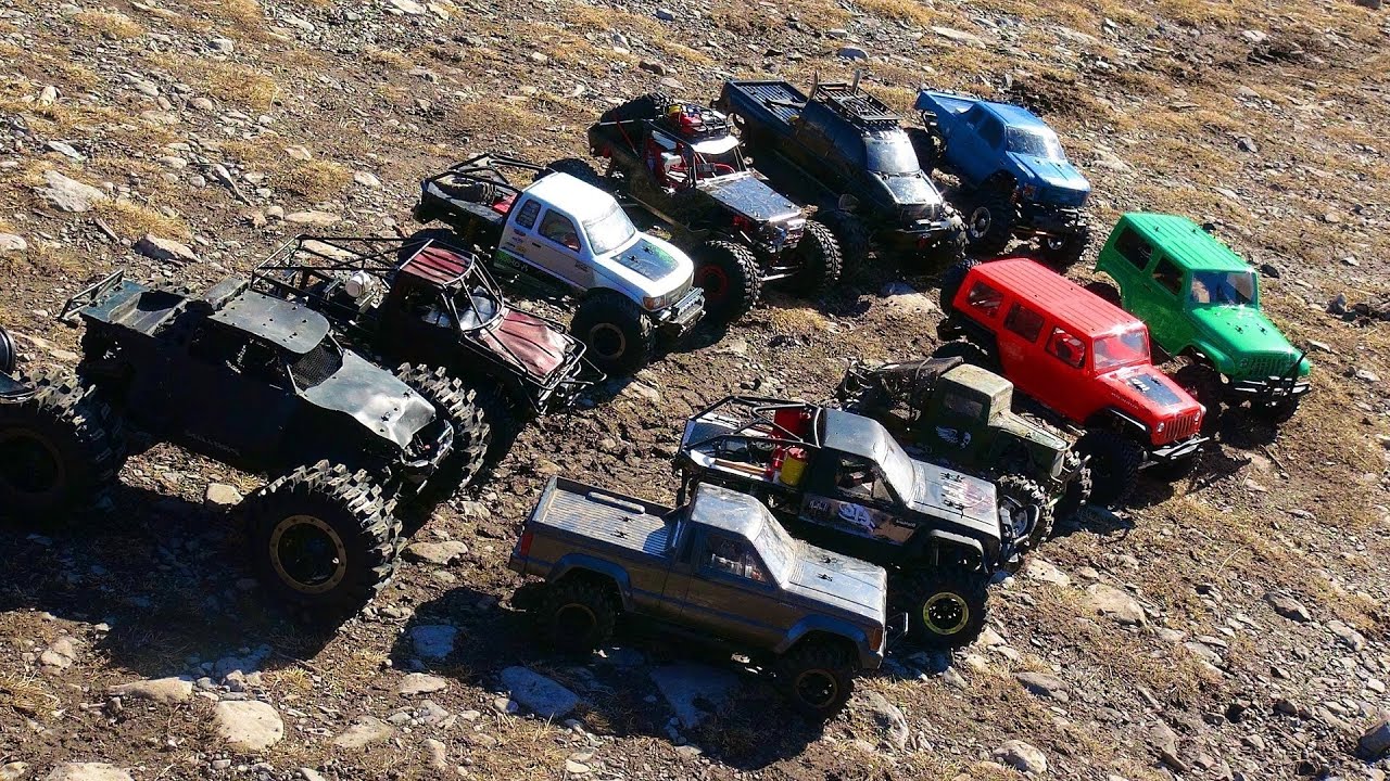 RC ADVENTURES - 12 Scale 4x4 Trucks on a Group Trail Run in Canadian Outback (PT1)