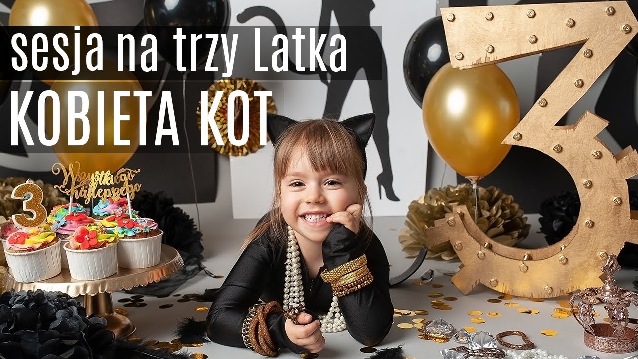 Sesja Urodzinowa Cake Smash: stylizacja Kobieta Kot #cakesmash #sesjaurodzinowa #sesjacakesmash