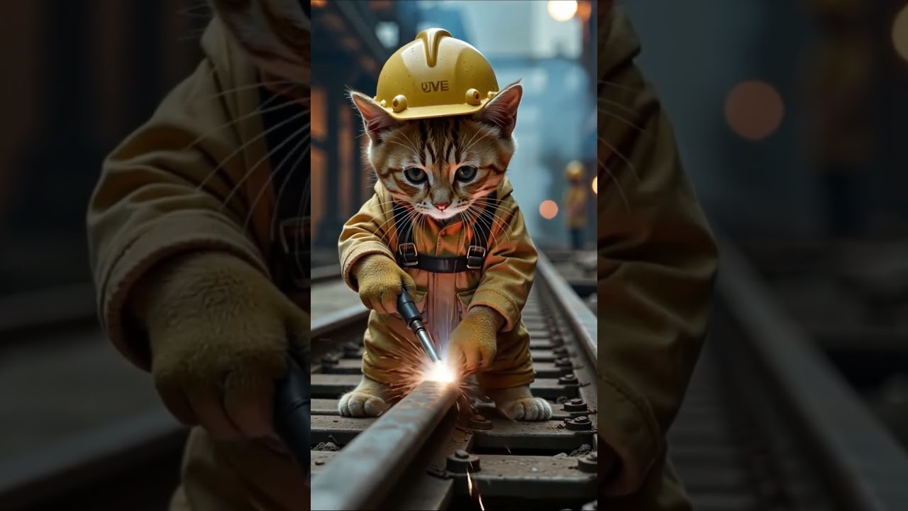 A poor hungry kitten work hard and change his life