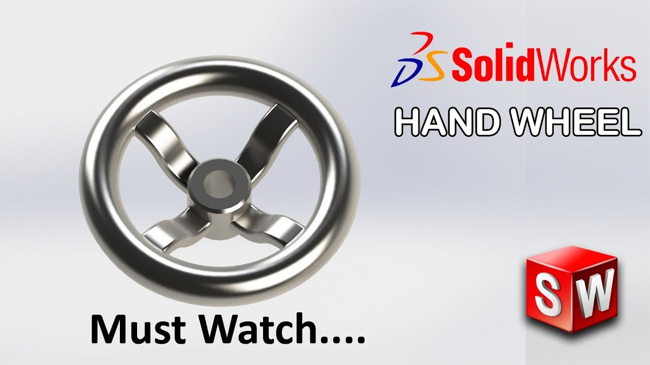 Solidworks Basic Tutorial 39 | Hand Wheel Modeling in Just 4 Minute | In Solidworks