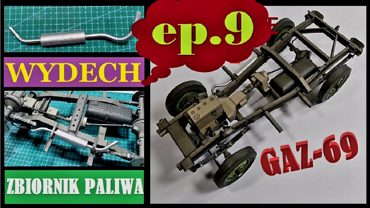 MODELARSTWO KARTONOWE #9 relacja z budowy modelu GAZ 69 Mały Modelarz, kartonowy model