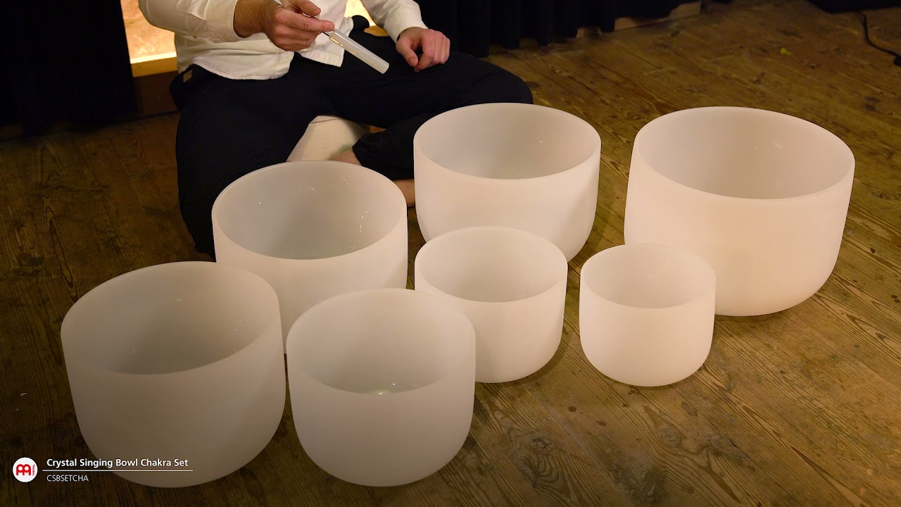 432 Hz Crystal Singing Bowls - Pure Quartz 7 Chakra Set
