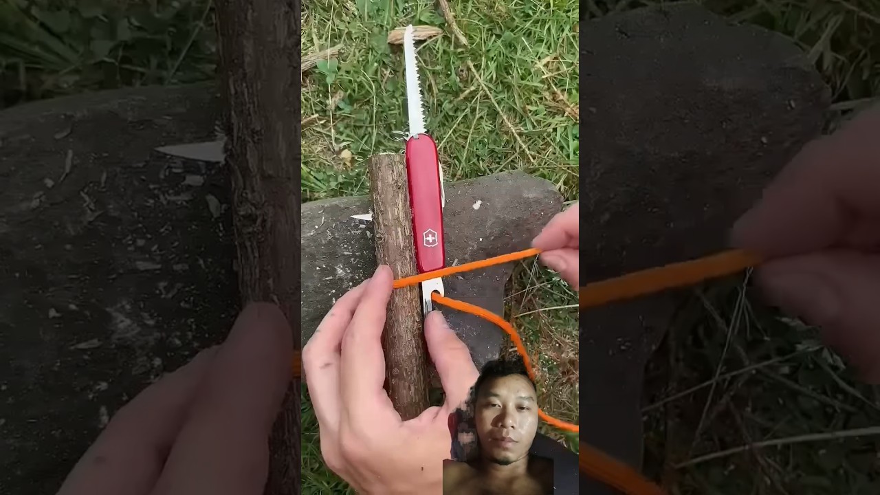 An incredible survival skills #survival #bushcraft #outdoors #camping #victorinox #shorts