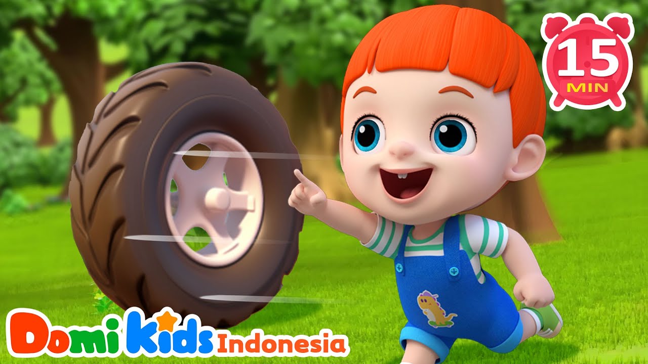 Roda di Bus Berputar! 🛞 Lagu Transportasi untuk Anak | Domi Kids Kumpulan Lagu Pesta Anak-anak