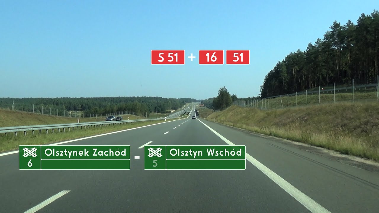 🇵🇱 S51 + DK16 • DK51: Olsztynek Zachód - Olsztyn Wschód (3,5x)