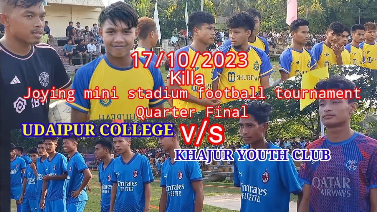 Joying mini stadium football tournament Quarter Final Udaipur College=00v/s 01=khajur Youth Club