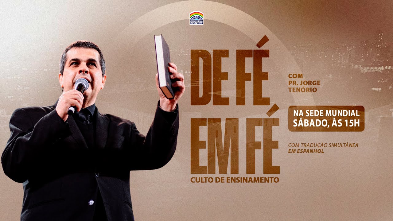 Pr. Jorge Tenório | De fé em fé | IPDA AO VIVO | 24/01/2026