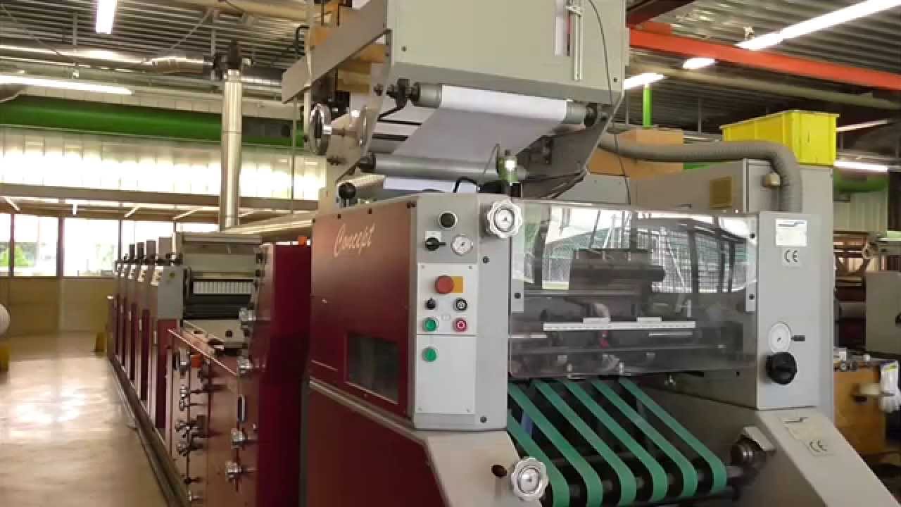 Vidéo Rotative Imprimerie Schmid 5 couleurs
