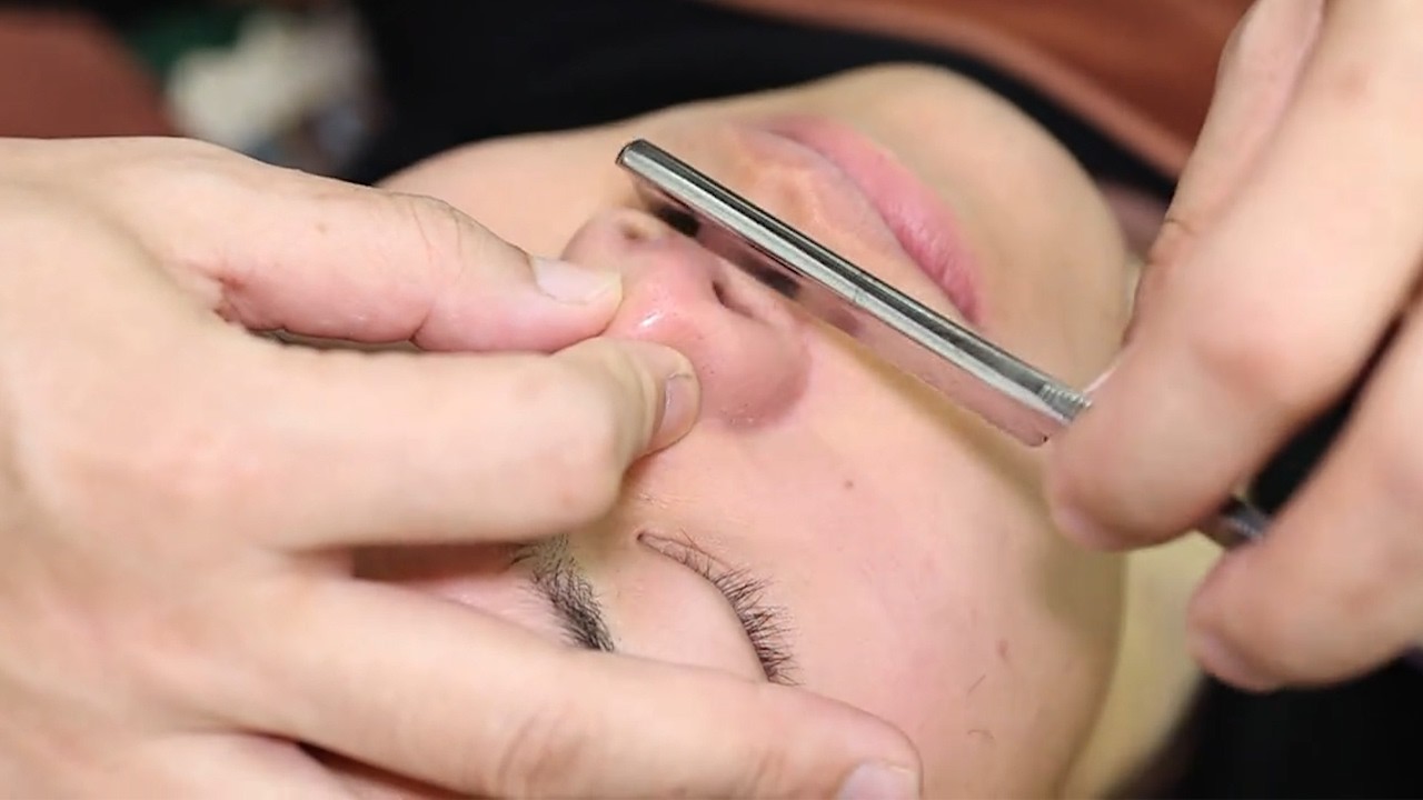 💈ASMR | Remove dead skin and fuzz! 🪒The guy fell in love with it the first time he shaved. Massage!
