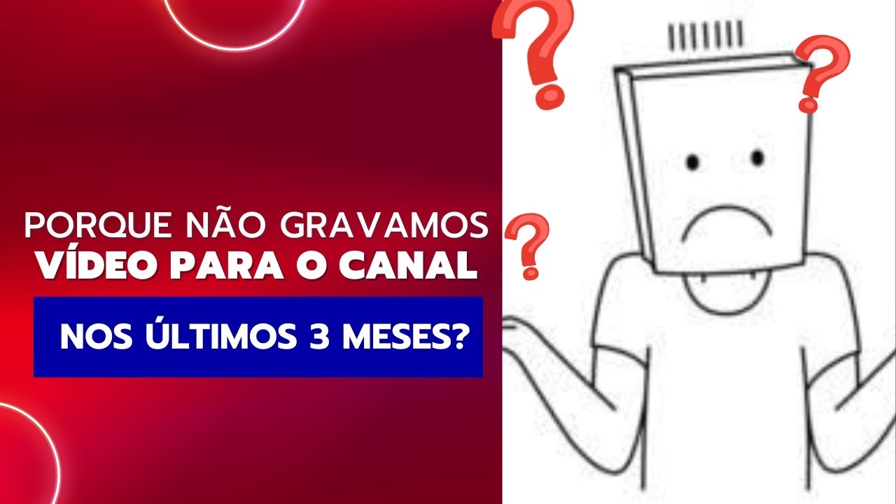 Por que não postamos vídeos a 3 meses? E quais as novidades para o canal?