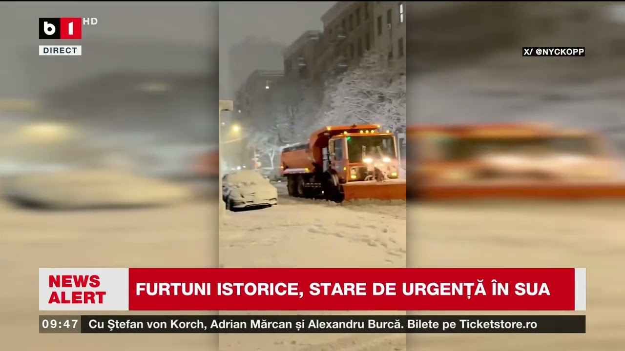 FURTUNI ISTORICE, STARE DE URGENȚĂ ÎN SUA_Știri B1TV_24 febr. 2026