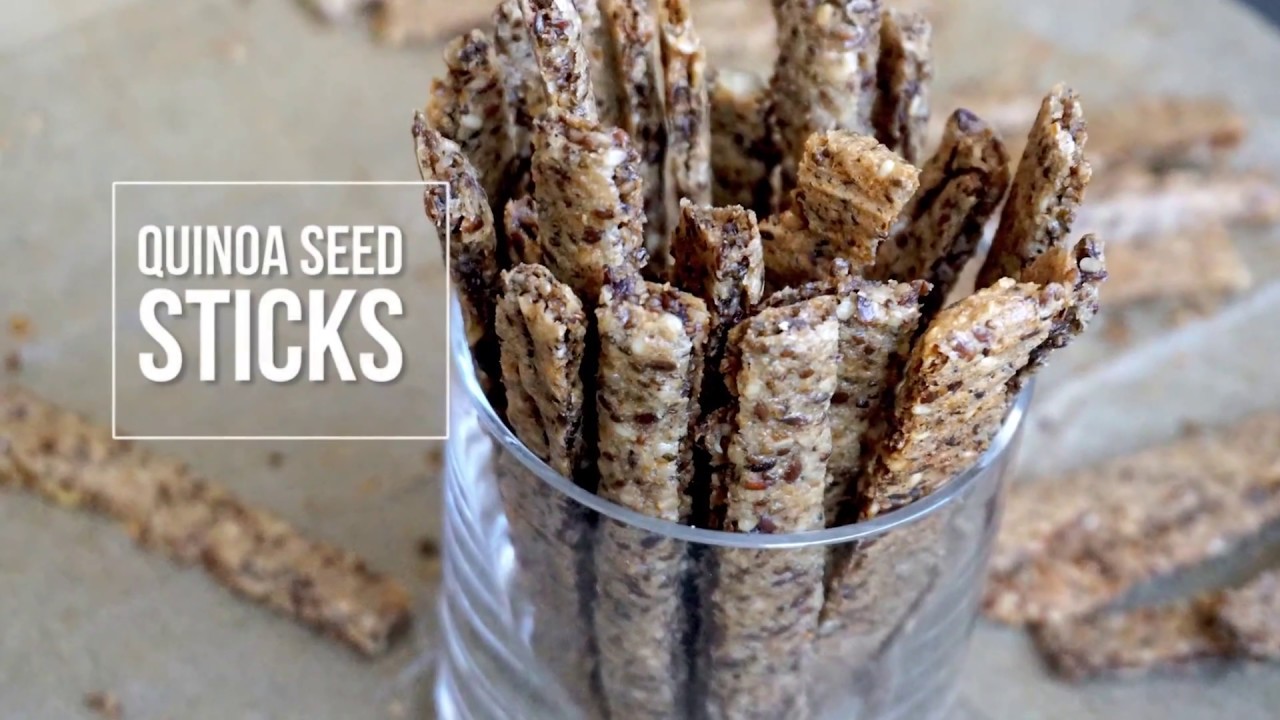 Quinoa Sticks With Seeds | Gluten Free, Dairy & Egg Free Snack With Cooked Quinoa (Vegan)