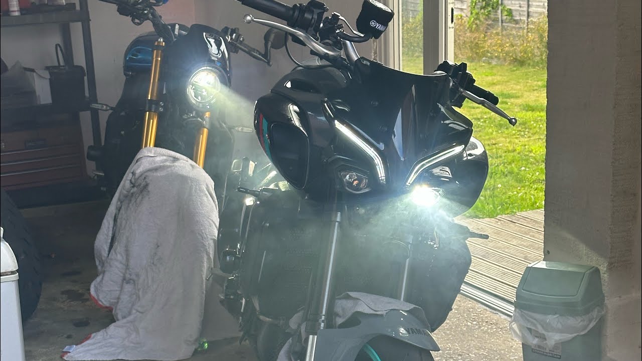 Applying ACF50 to my 3 Yamaha motorcycles.