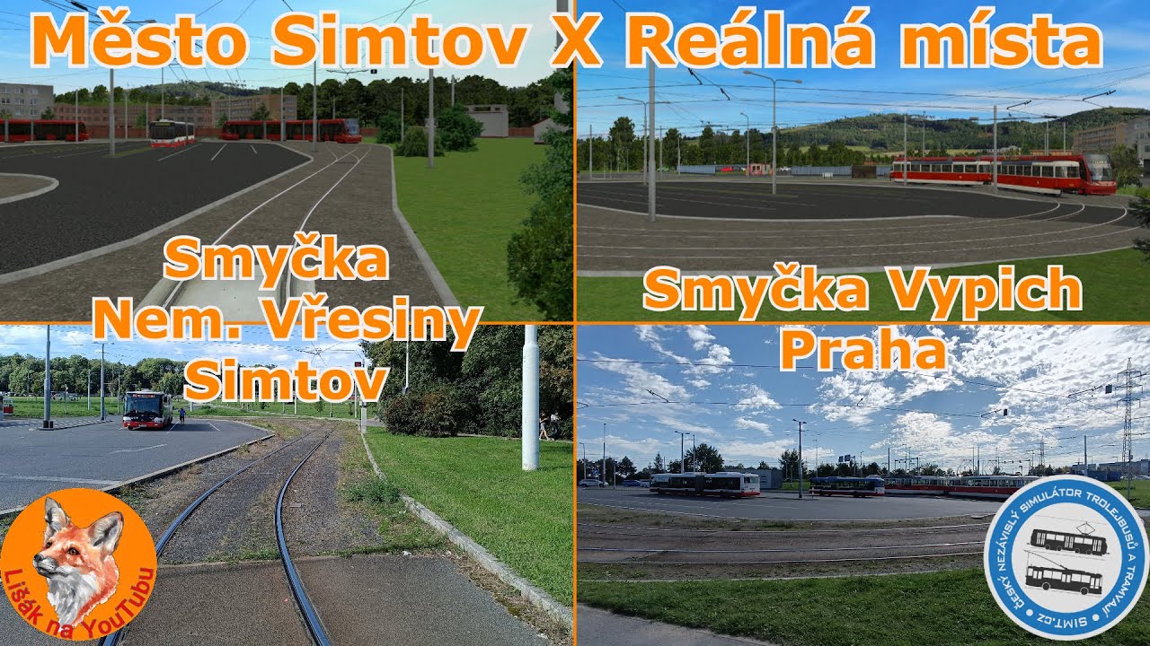 Město Simtov X Reálná místa - Smyčka Nemocnice Vřesiny/Smyčka Vypich v Praze - Simt Simulator