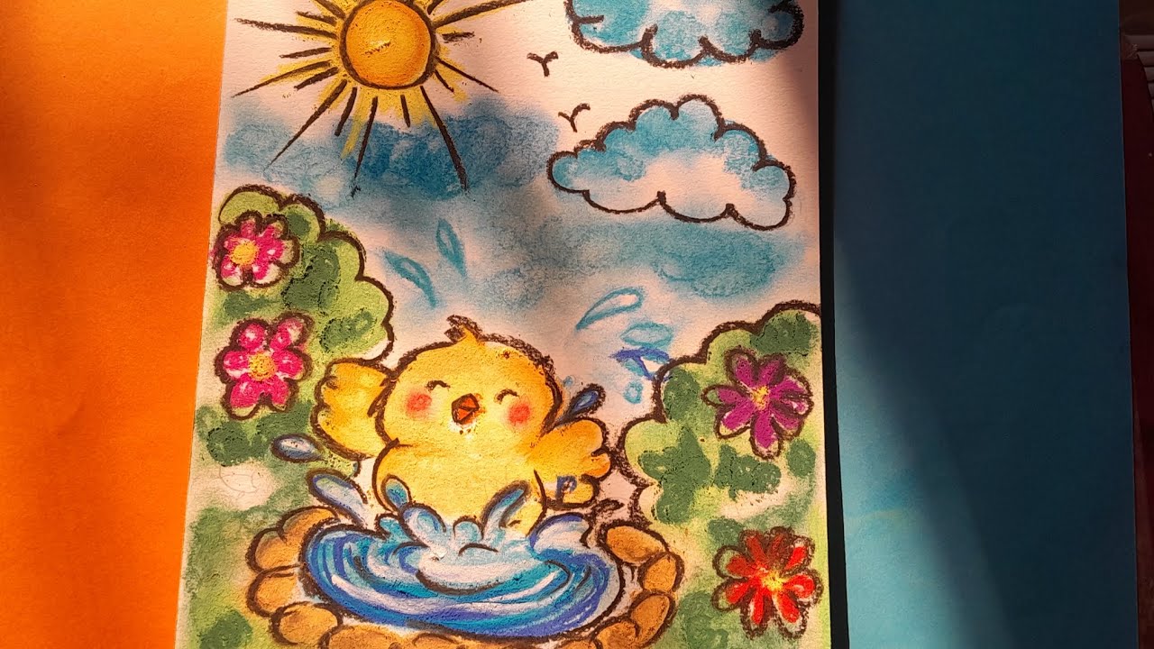 💛🧡cute soft pastel drawing 