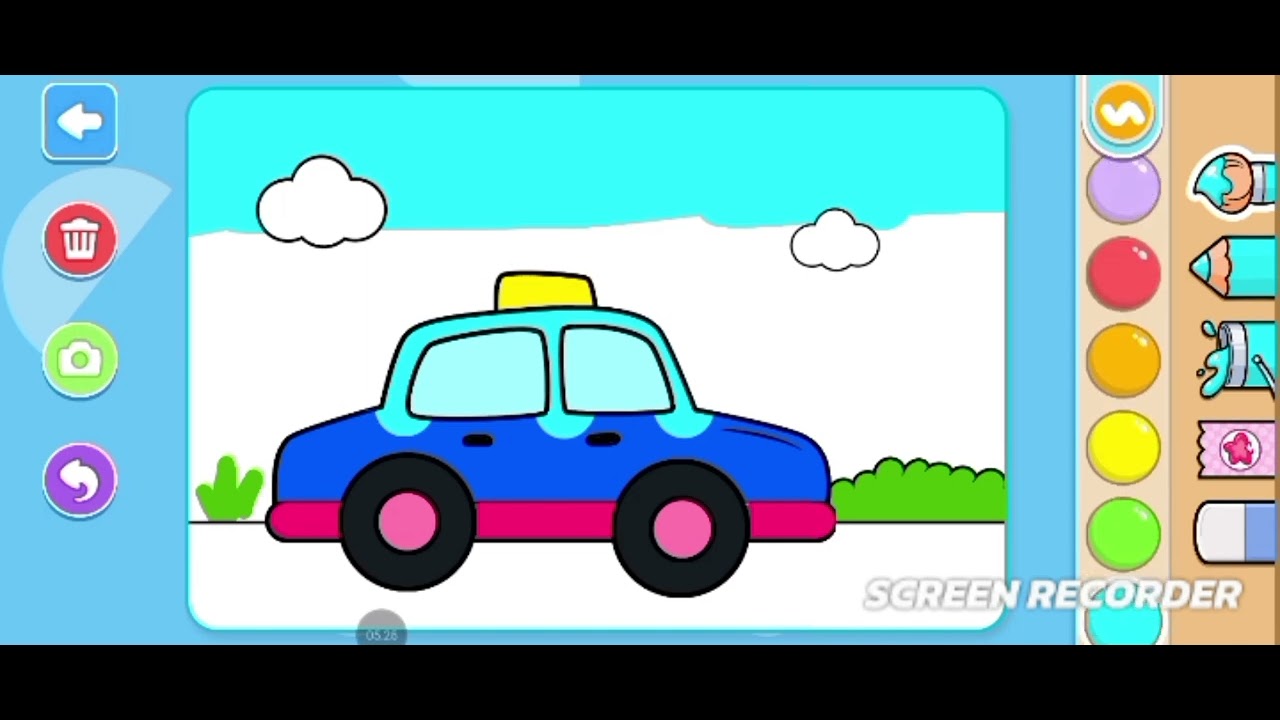 Let's color CAR with happy - mewarnai mobil dengan gembira 