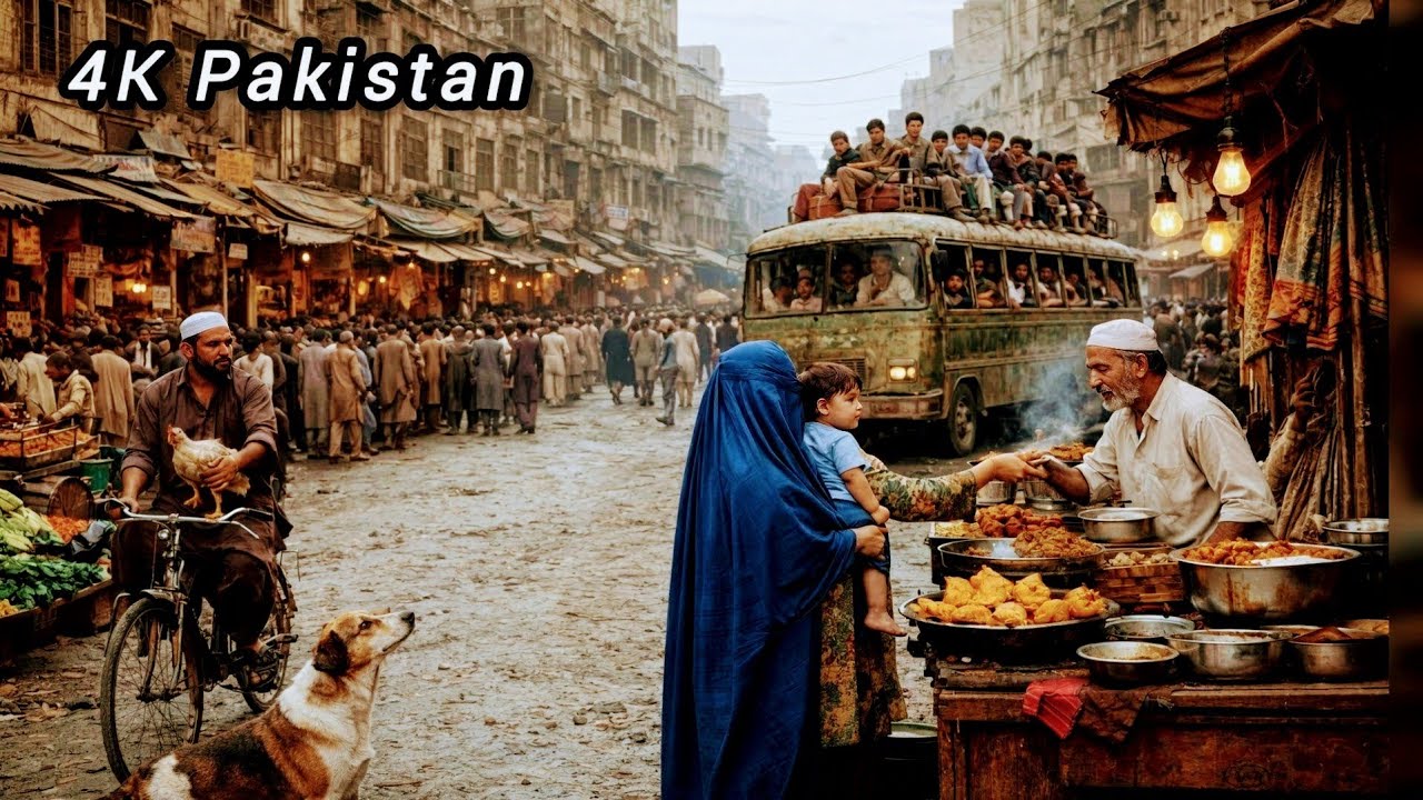 🇵🇰 4K HDR Walk in Oldest Street Food Bazaar of Pakistan | Paradise For Historians and Foodie | 
