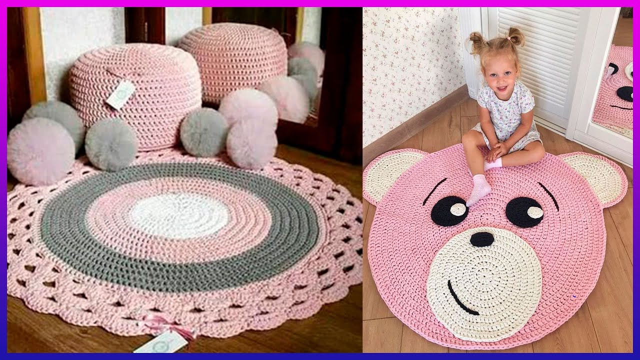 Diseños de tapetes ovalados tejidos a crochet🌺🌺🌺