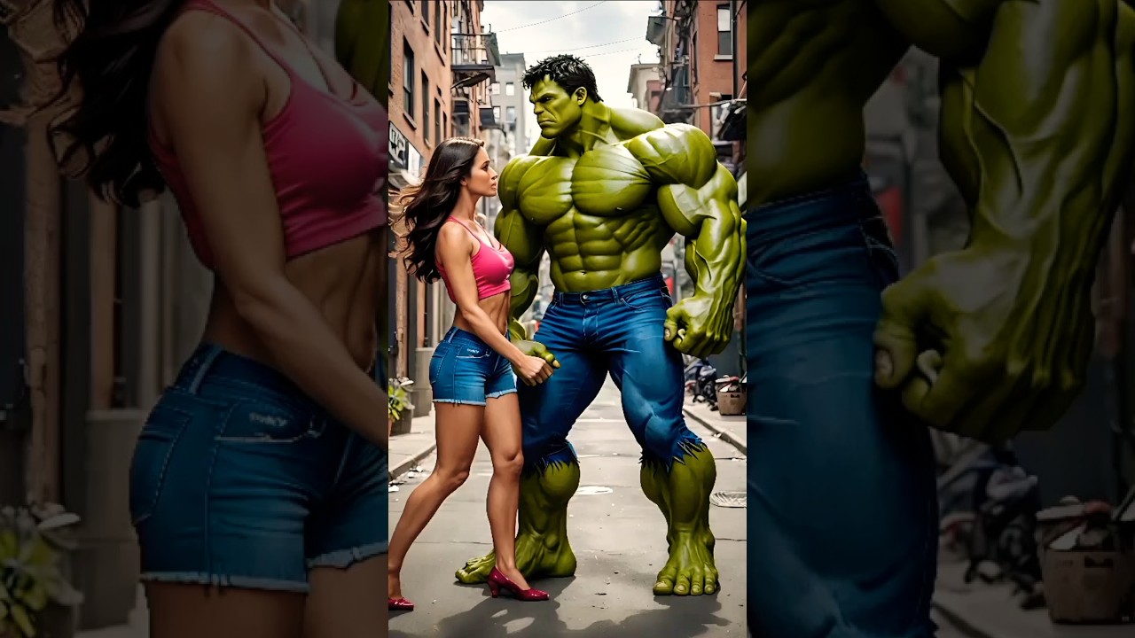 Hulk romantic on her girlfriend #youtubeshorts #shorts #romantic