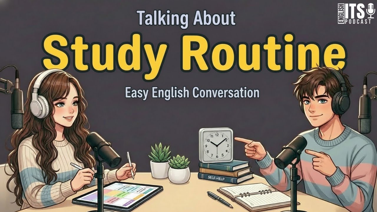 Easy English for Beginners | About Study Routine in English | Easy English Podcast
