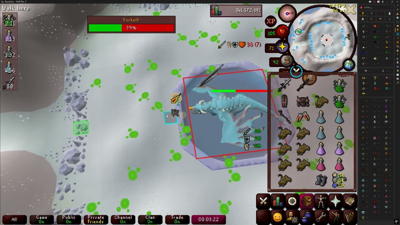 Vorkath Speed-Runner : Melee-Only 0:49 : Grandmaster Combat Achievement