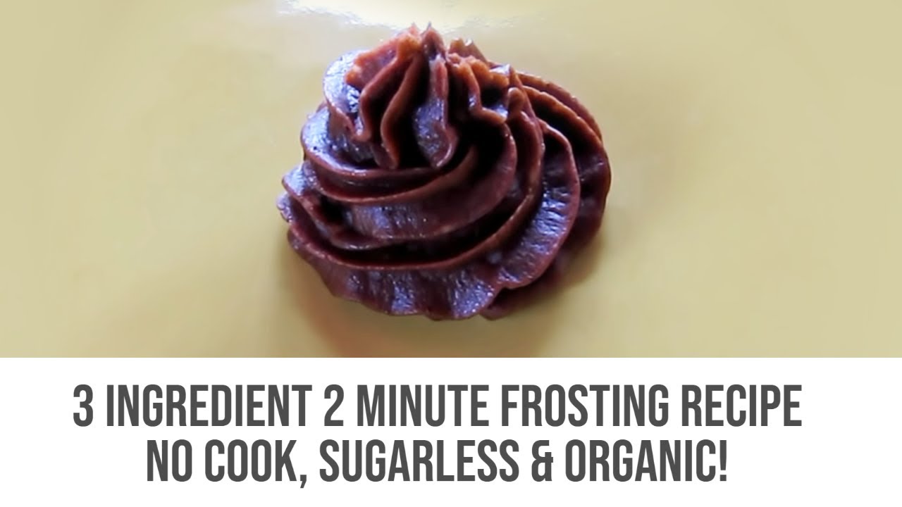 DIY: 3 Ingredient 2 Minute Chocolate Frosting Recipe (No Cook, Sugarless & Organic!)