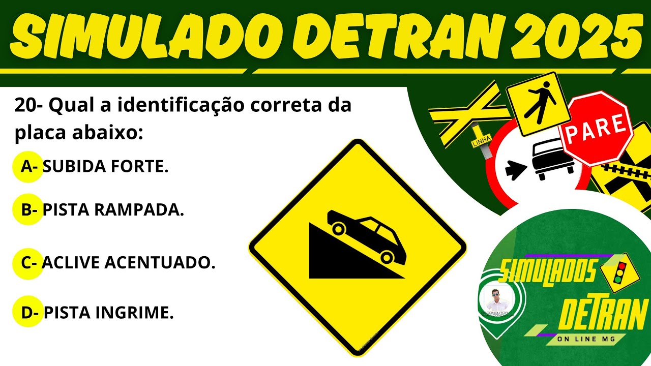 COMO PASSAR na PROVA TEÓRICA - 20 QUESTÕES - PEQUENA REVISÃO PARA PROVA #mgsimuladosdetran2025