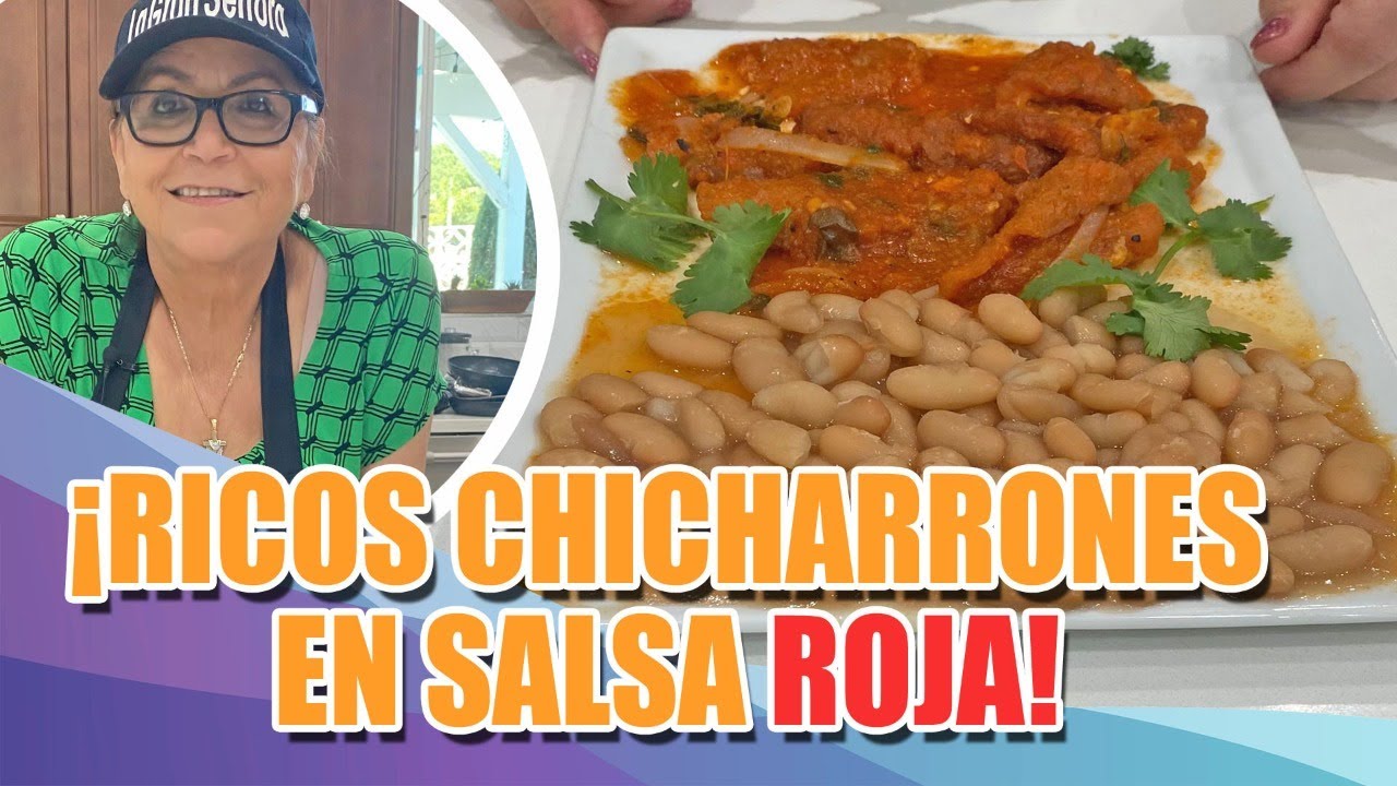 ¡RICOS CHICHARRONES EN SALSA ROJA! | Receta | Doña Rosa Rivera Cocina