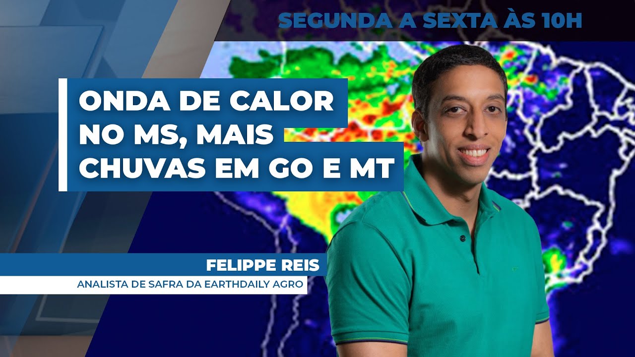 Previsão de onda de calor na região de Campo Grande/MS e queda da umidade do solo no Centro-Sul...
