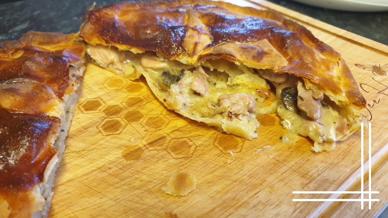 Creamy Chicken, Ham, and Mushroom Pie. Best ever, Including how to make Hot Water Crust Pastry.