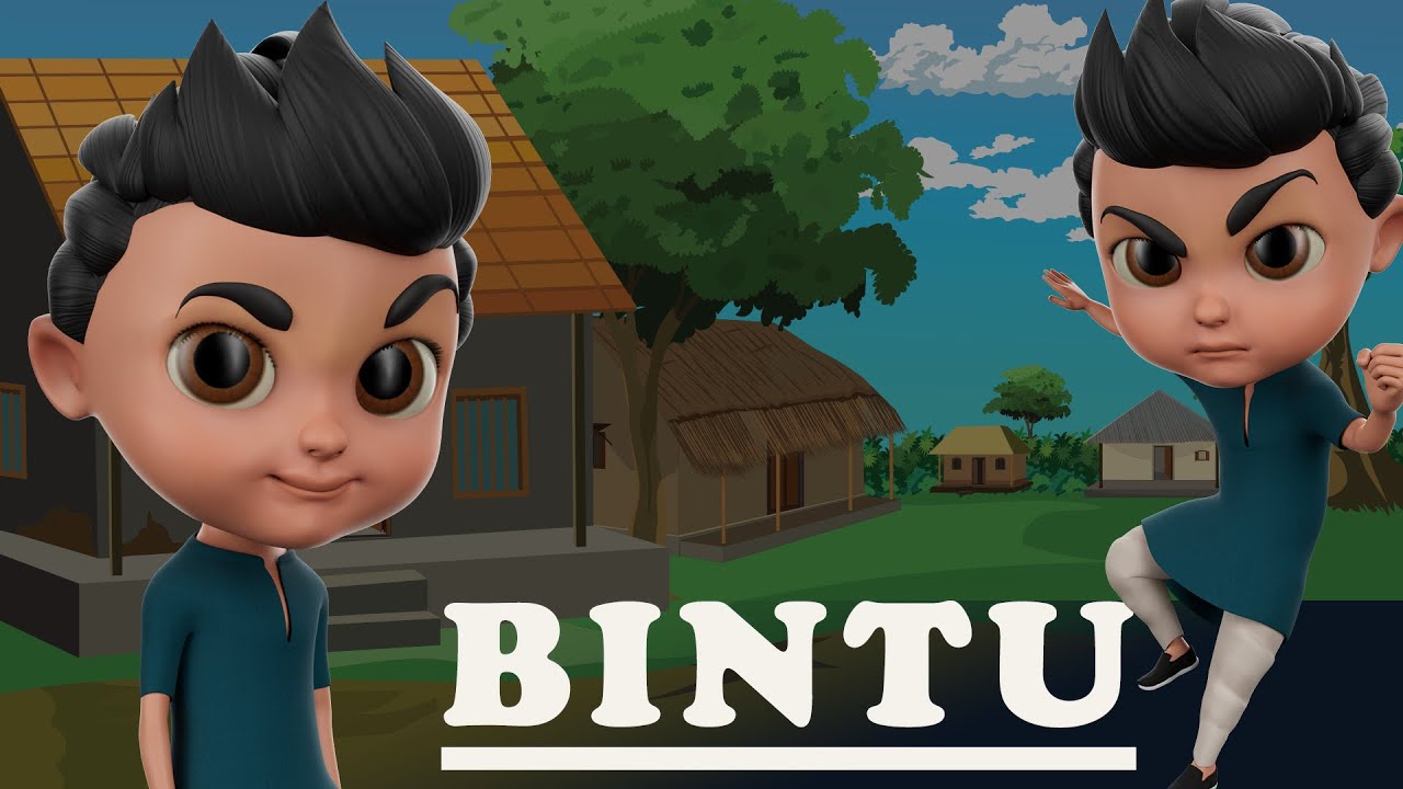 3D Rigged Cartoon Character Bintu #3d #maya3danimation #cartoon #kids