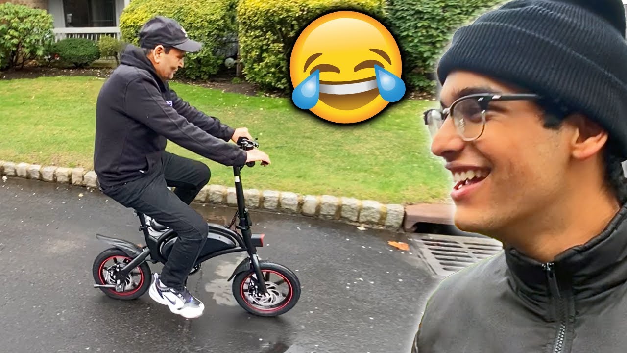 Papa RIDES my *NEW* Electric Cycle🤣