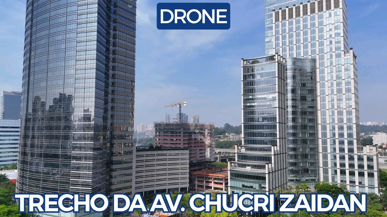 Drone mostra trecho de um dos principais centros corporativos de São Paulo: a Av. Chucri Zaidan