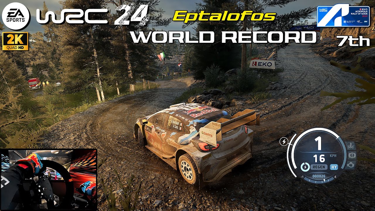 WORLD RECORD 7th - EA SPORTS WRC 24 | Eptalofos - Greece Ford Puma Rally 1 2024 | PXN V10 Gameplay