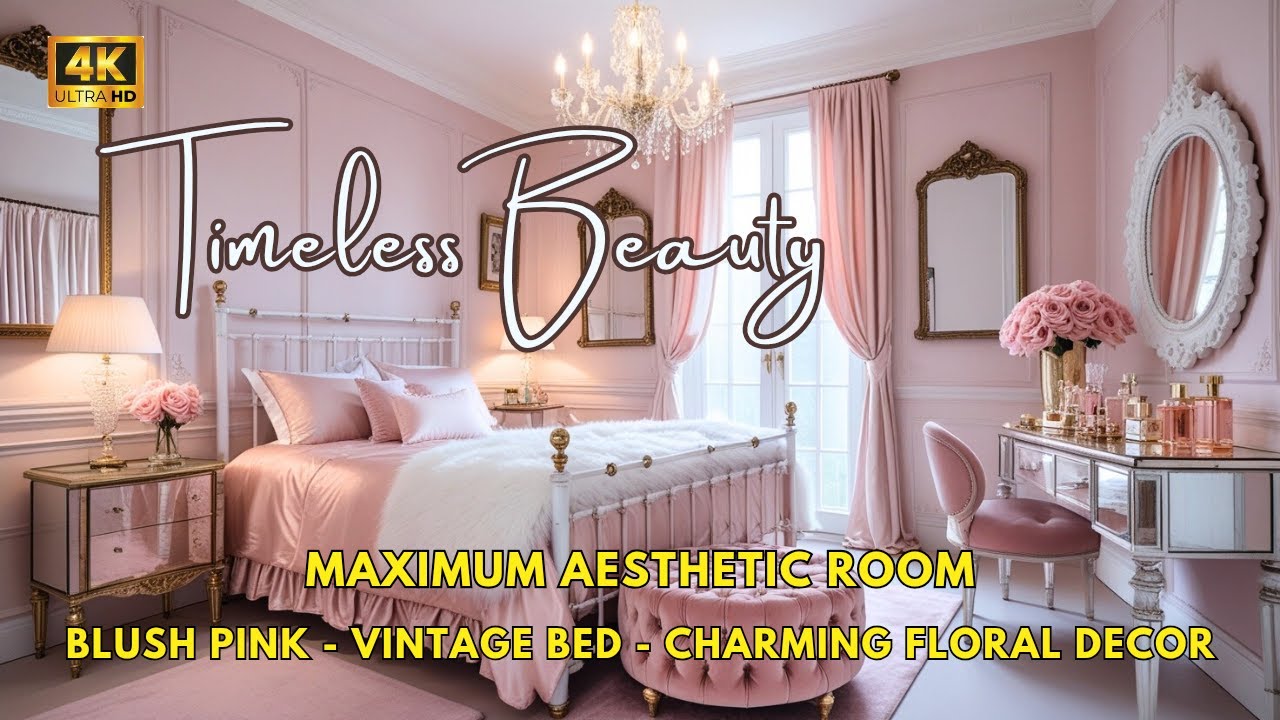This Feminine Shabby Chic Bedroom Will Steal Your Heart 🌷 Blush Pink, White Elegance & Fresh Flowers