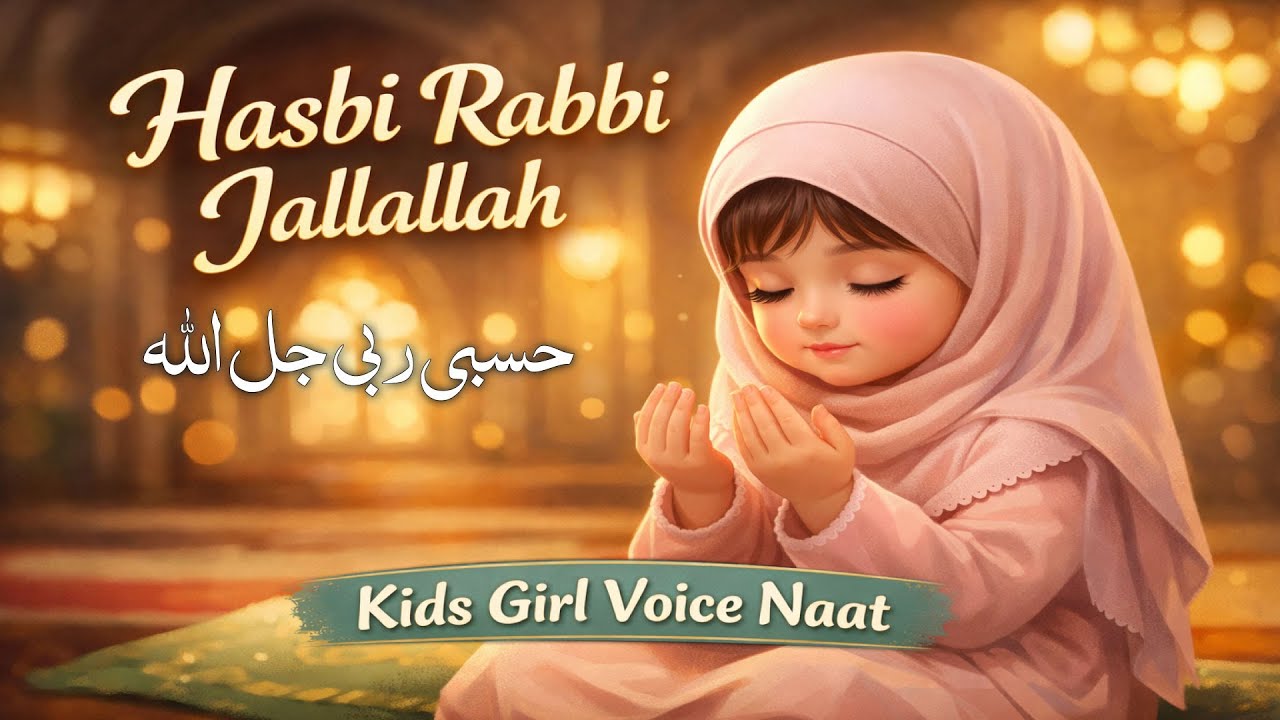 hasbi rabbi jallallah naat | Islamic Lullaby for Kids 🌙 | Sleeping Naat with Cute Animation
