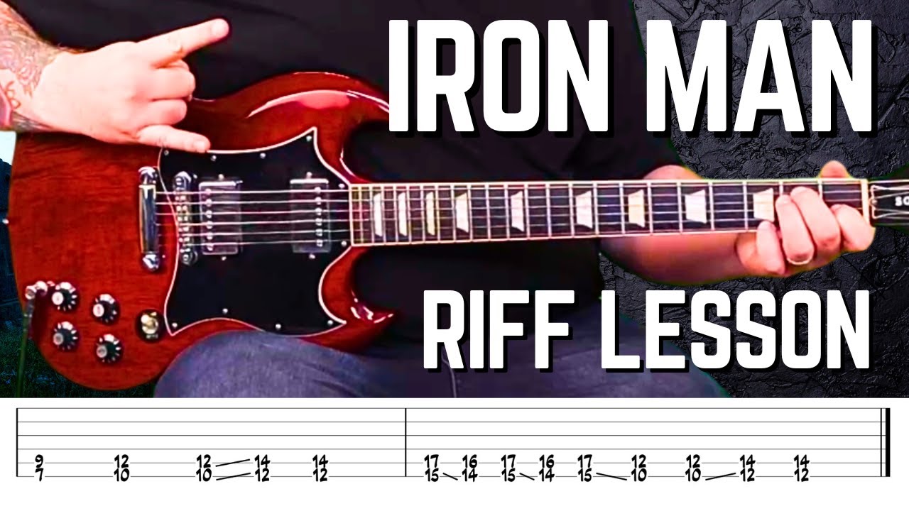 Iron Man Guitar Lesson | Legendary Black Sabbath Riff | Free Downloadable TABS