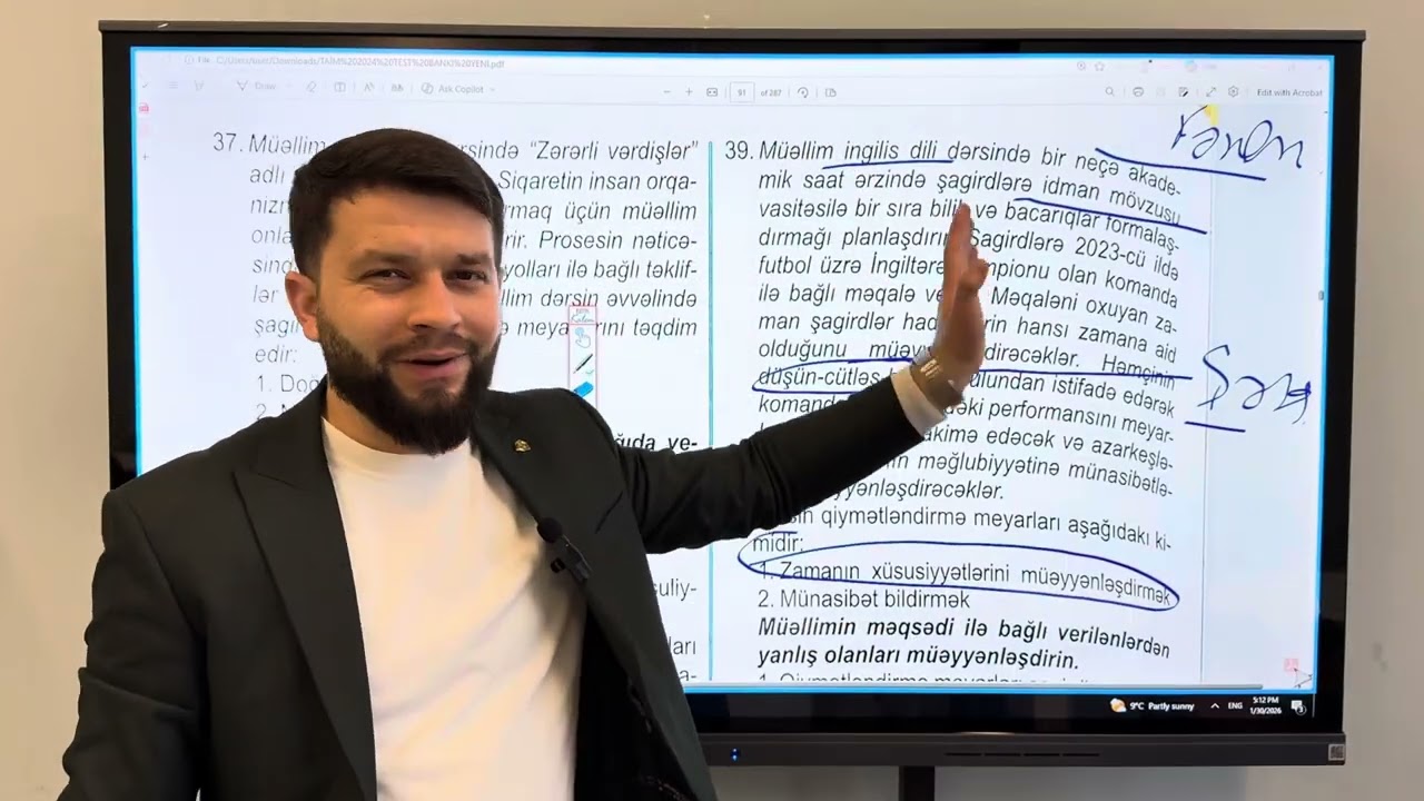 Planlaşdırma | Test izahları | 31-43 | Elgün Əhmədov 0506977833 