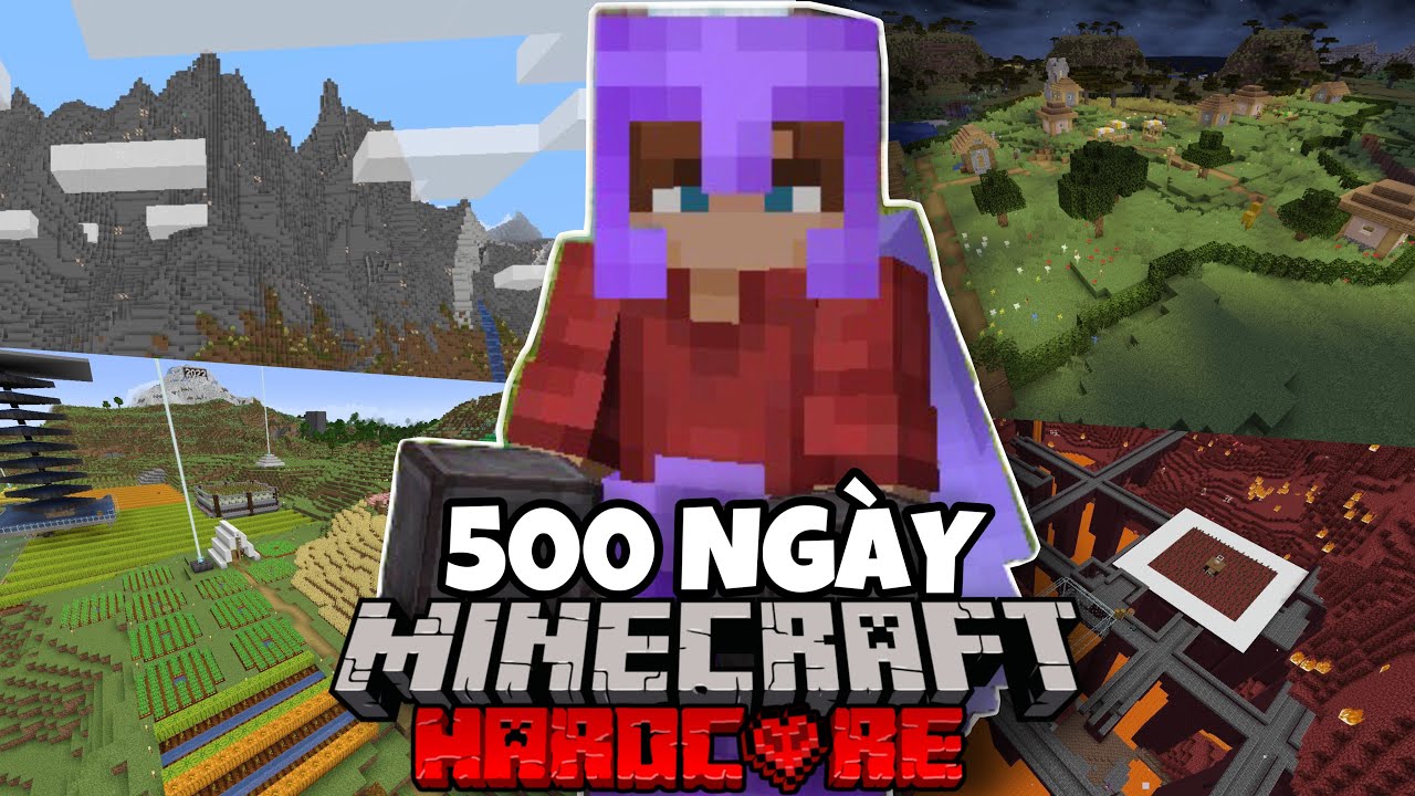 Mình Sinh Tồn 500 Ngày Trong Minecraft Siêu Khó [FULL MOVIE]