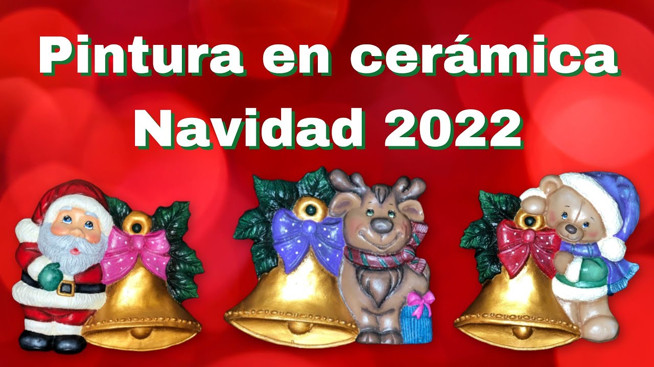Cómo pintar cerámica para navidad/campanas navideñas en cerámica con pintura acrílica