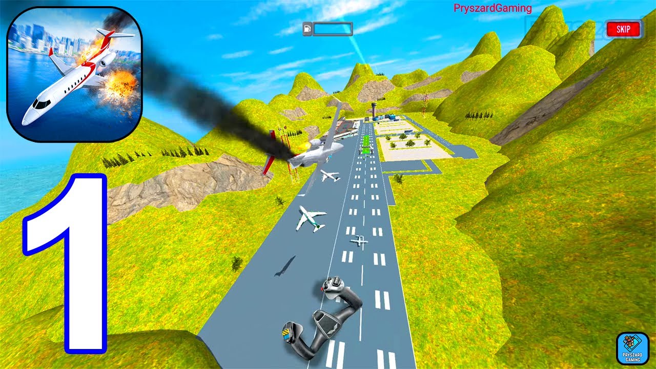 Plane Emergency Landing - Gameplay Walkthrough Part 1 Levels 1-4 (iOS,Android)