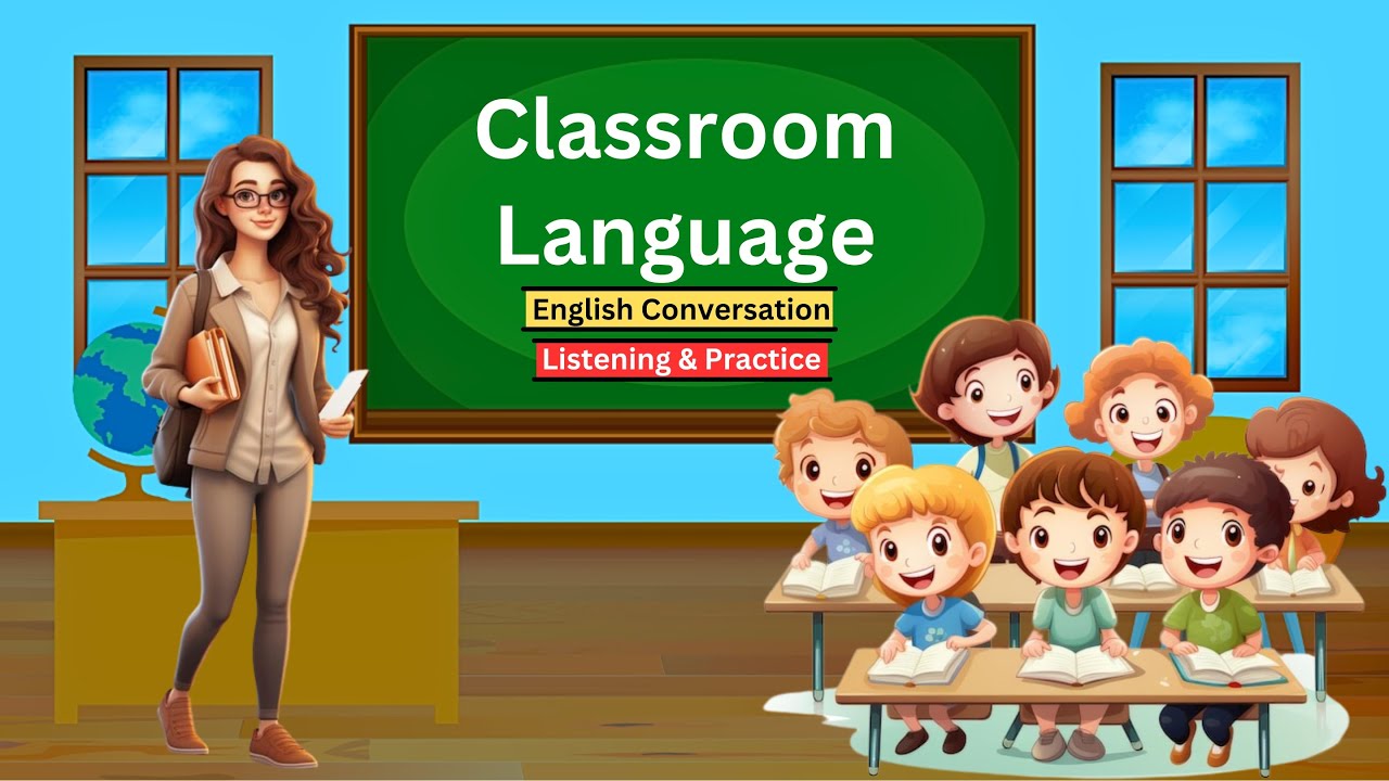 Classroom Language | Easy English Conversation For Beginners | Teacher & Student in Classroom | Kids