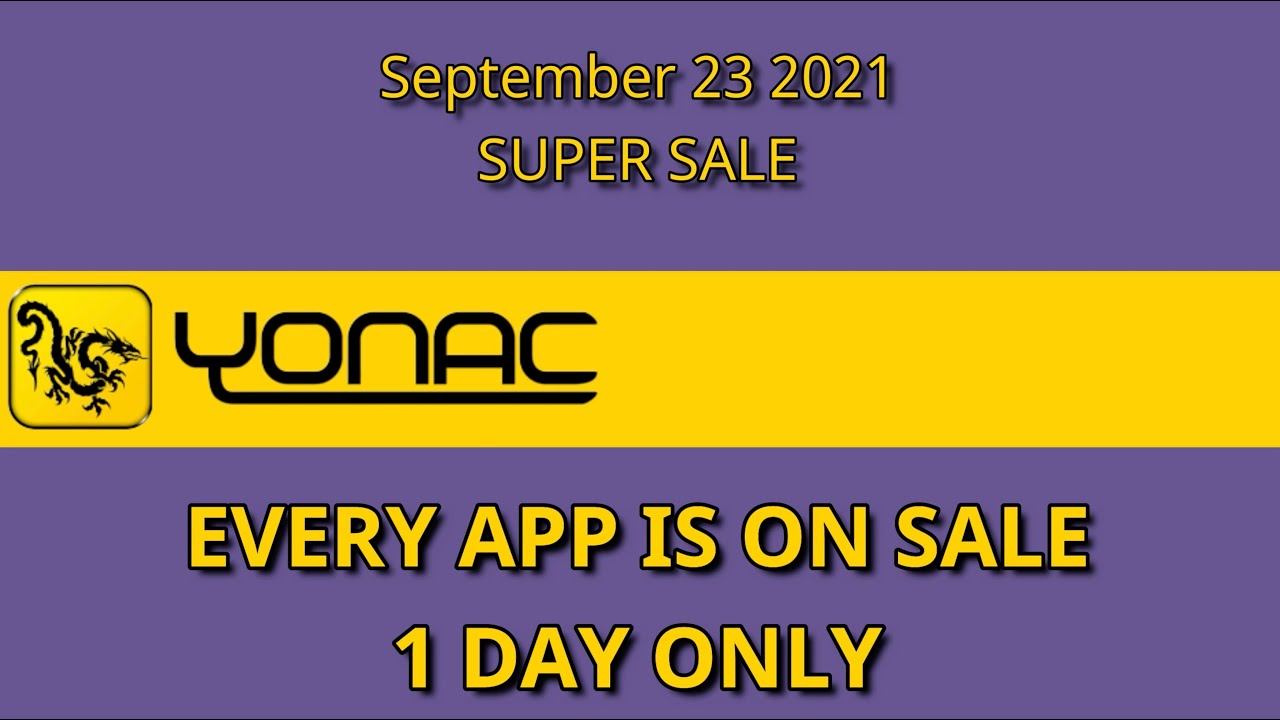 Yonac iOS & iPad Apps on Sale Today only!! 9/23/2021