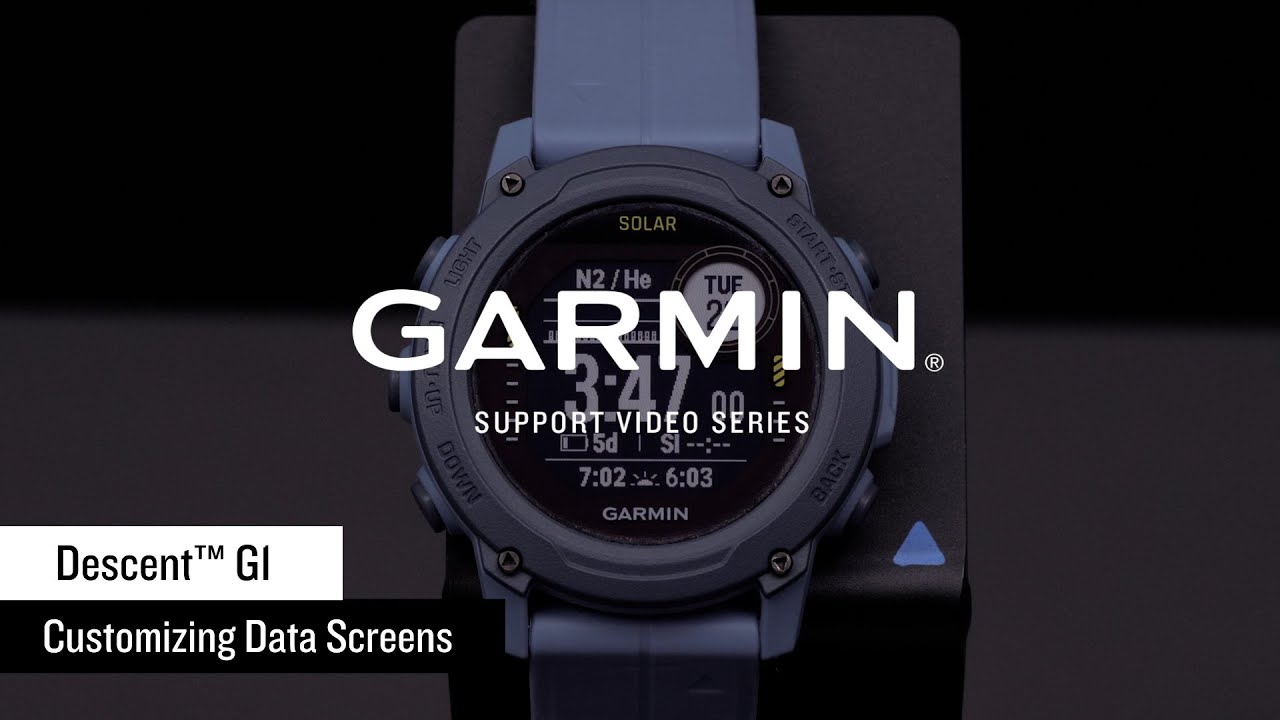 Поддержка: настройка полей данных Descent™ G1