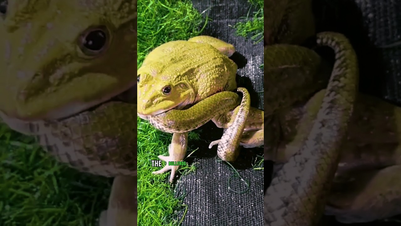 Bullfrog eats everything 