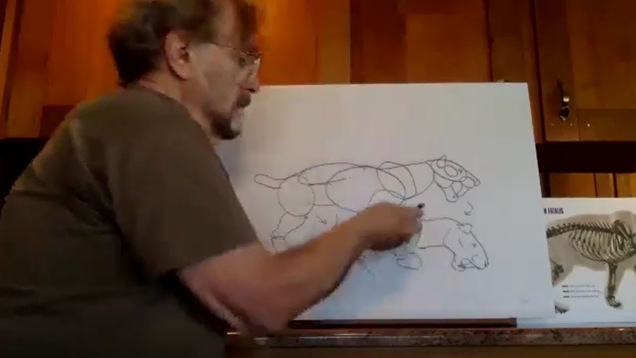 Drawing a Saber-toothed Cat with Mark Hallett (Session 1)