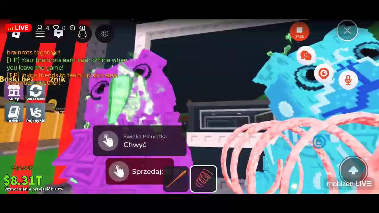 Od nooba do garamy part 3 wyłączył mi sie stream #brainrot #roblox #live 